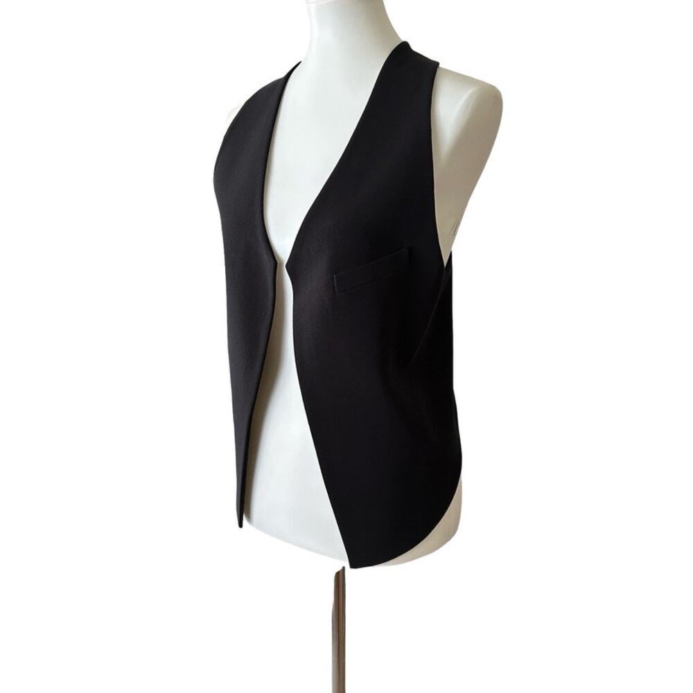 Helmut Lang Structured Open Front Vest, Black